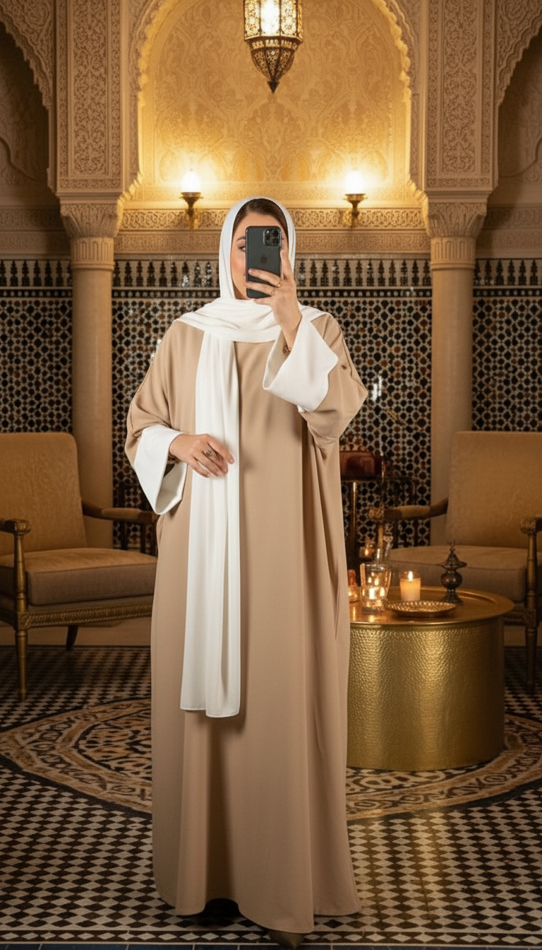 ABAYAH marocain beige