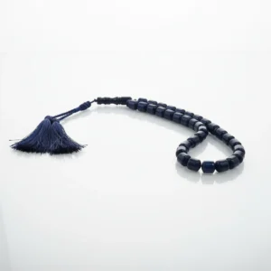 Sebha noire élégante (tasbih bleu petrole )